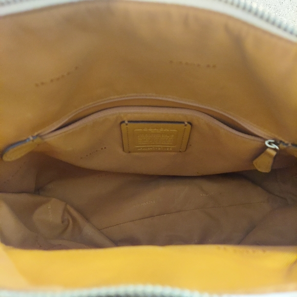 Coach Flower Taylor Tote Bag purse handbag pocketbook designer cream pink floral - Picture 8 of 15